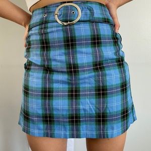 Topshop Plaid Mini Skirt
